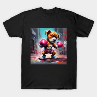 Splash Color Puppy Boxer T-Shirt